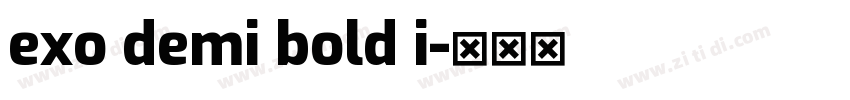 exo demi bold i字体转换